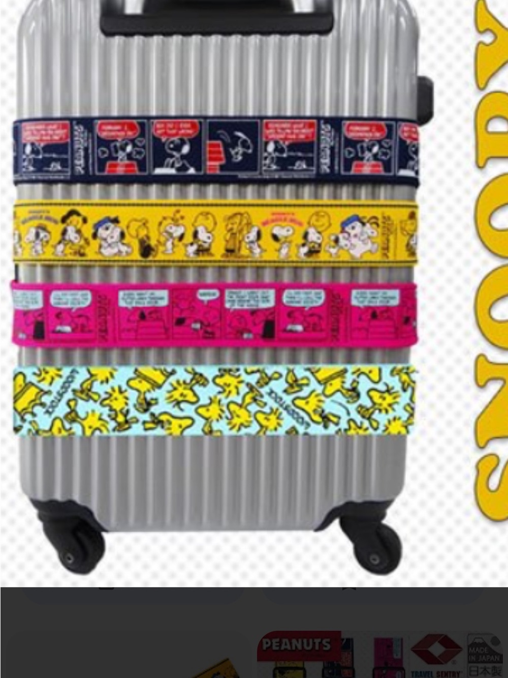 Peanuts Hot Pink luggage strap from Japan . New